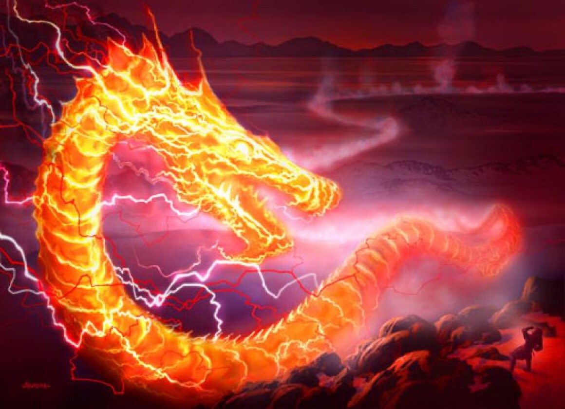 Змея в огне. Огненный змей Славянская мифология. Пылающий Огненный змей. Огненная змея. Огненный дракон.